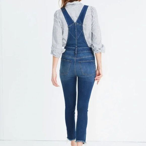 Madewell Roadtripper Overalls in Brodie Wash Ribbed Knees Stretchy S - Picture 2 of 7